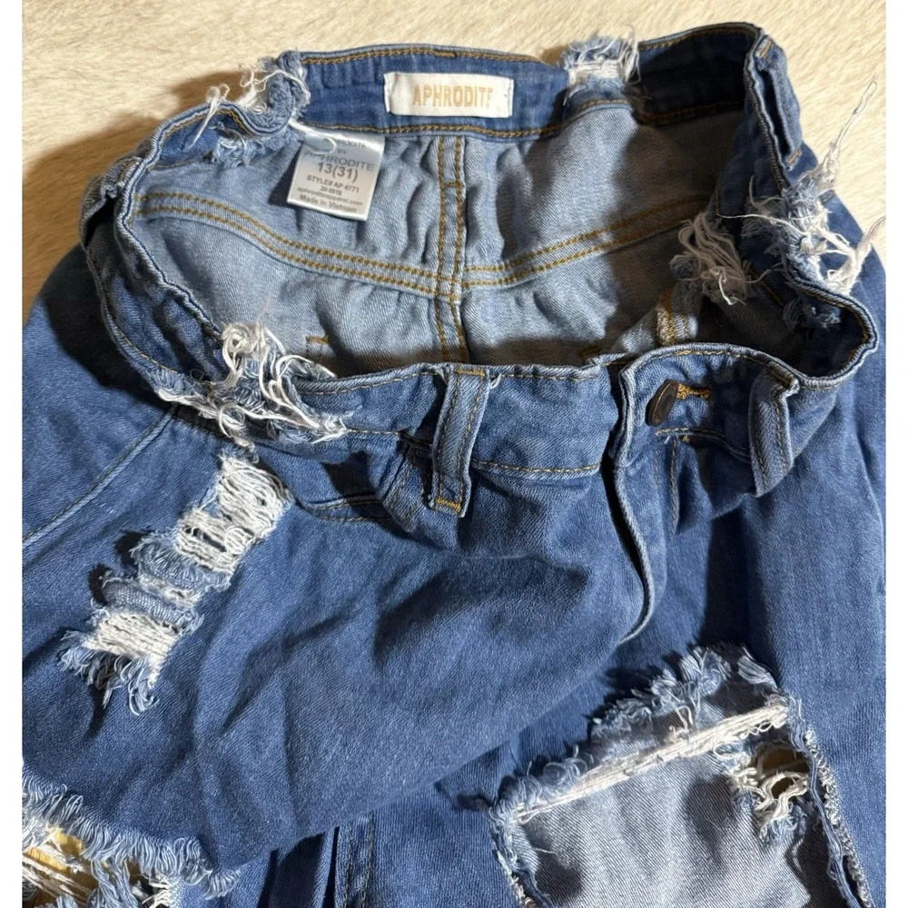 Women's Aphrodite Jeans Size 13 (31)‎ Blue Distressed Jeans Women's High Rise